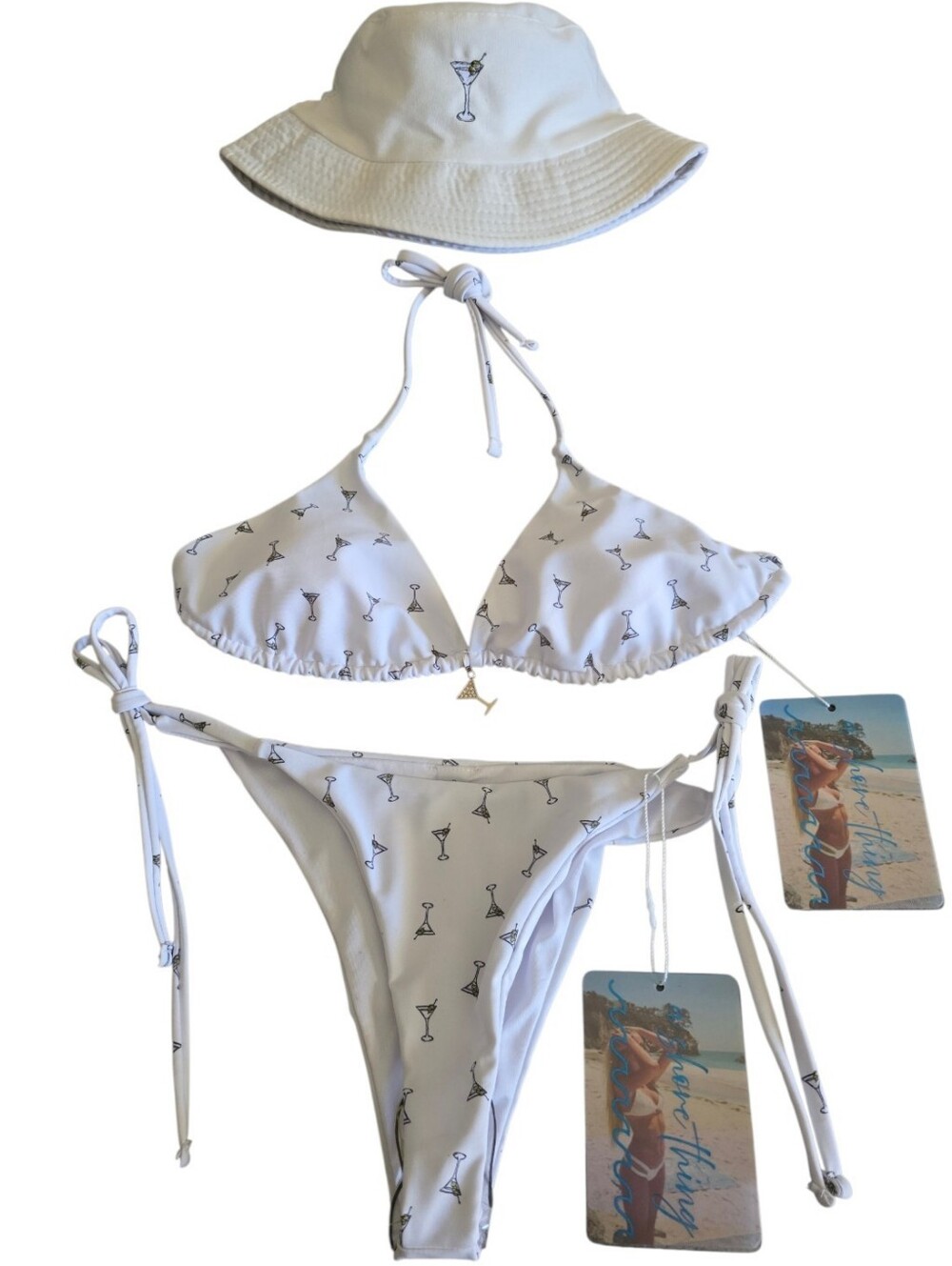 🍸 Martini Bikini 3 Piece Set